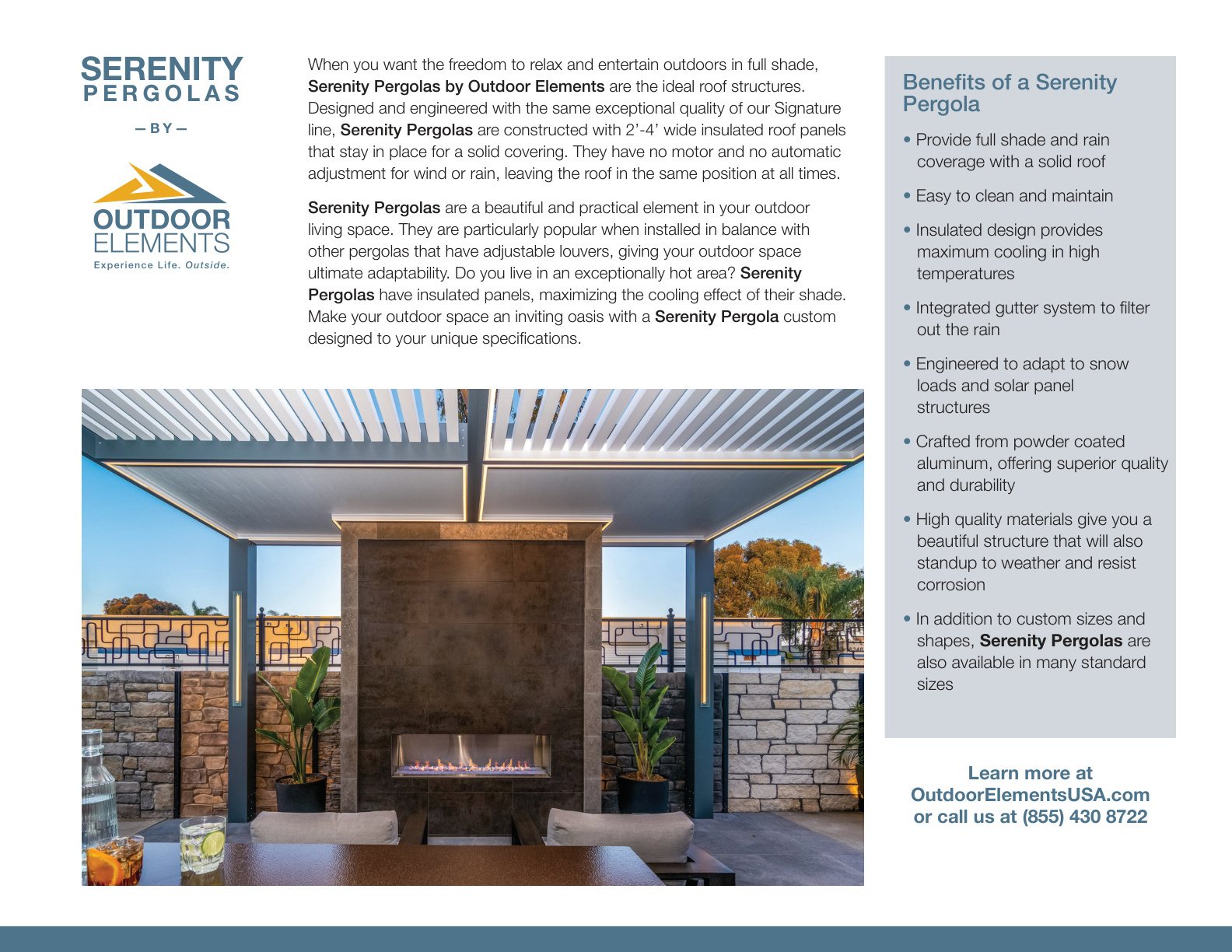 Oe Serenity Pergola Flyer