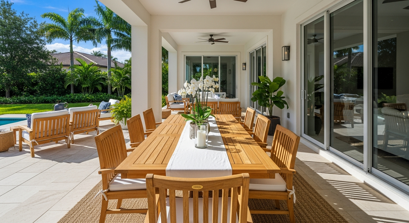 Furniture delivery is coordinated to align with your project completion. Our team professionally places and arranges every piece β so your Florida outdoor space looks perfect from day one.