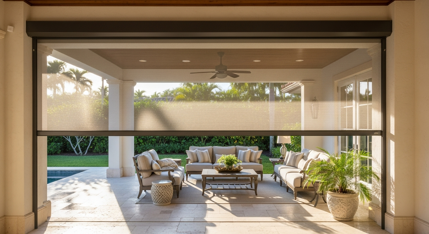 Each motorized screen system is fully tested and inspected. A final walkthrough confirms flawless operation — your screens are ready to deliver shade, privacy, and insect protection.
