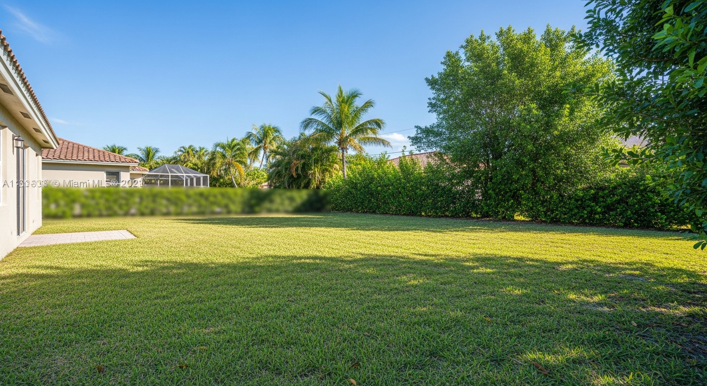 Empty Florida backyard before custom pool and spa construction by Mr. & Mrs. Outdoor Living