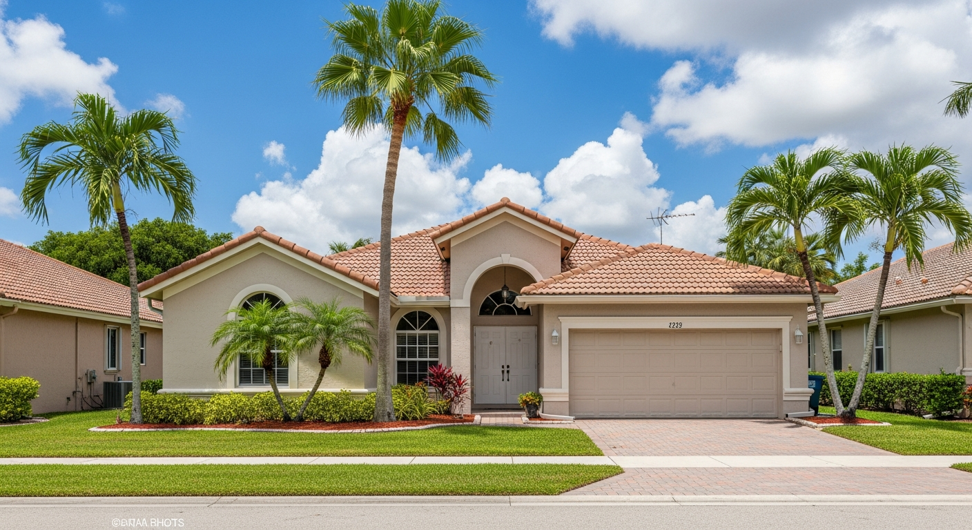 Dark Florida home exterior before smart soffit LED lighting installation by Mr. & Mrs. Outdoor Living