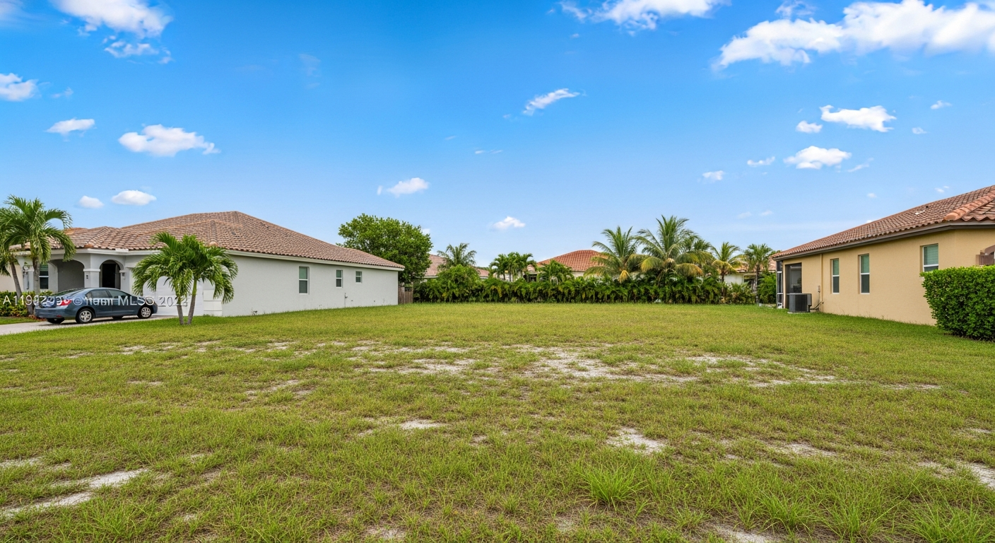 Vacant Florida property before custom steel building construction by Mr. & Mrs. Outdoor Living